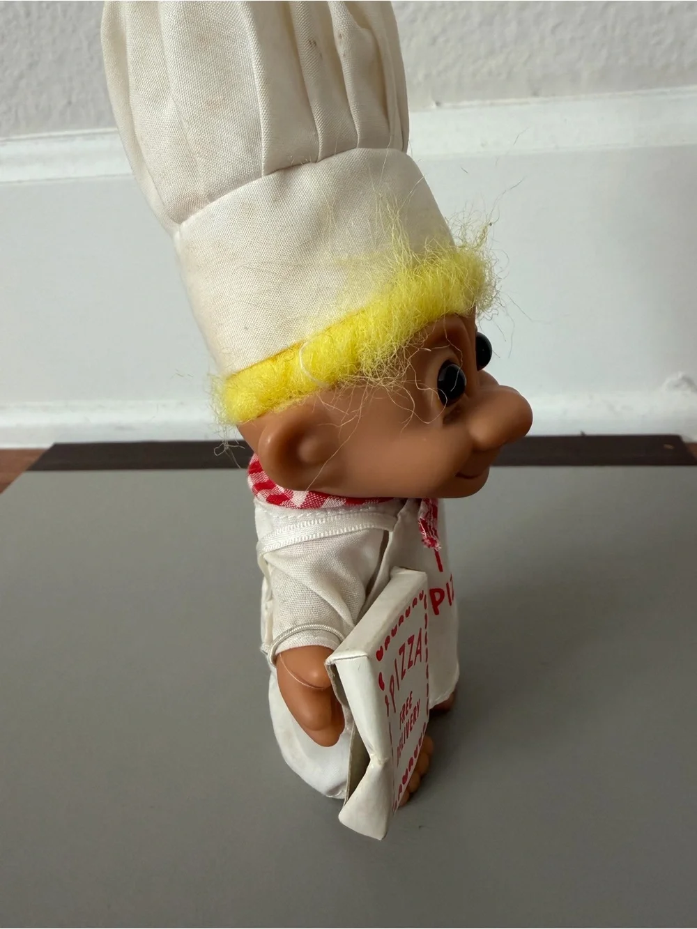 Vintage RUSS troll doll: pizza chef